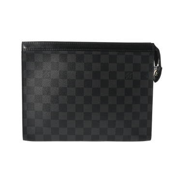 ルイ ヴィトン ダミエグラフィット ポシェット ヴォワヤージュ MM ブラック N41696 ダミエキャンバス メンズ バッグ 【中古】【bag】