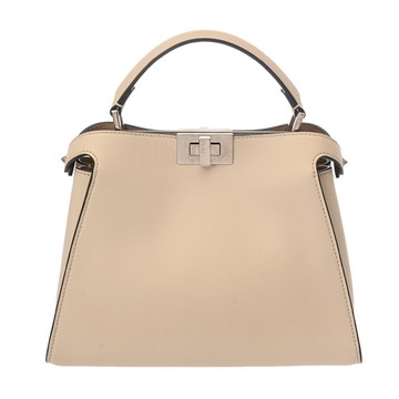 フェンディ ピーカブー エッセンシャリー アイボリー 8BN302 カーフレザー レディース バッグ 【中古】【bag】