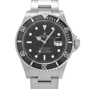 ロレックス サブマリーナ デイト 16610 ブラック メンズ 時計 【中古】【wristwatch】