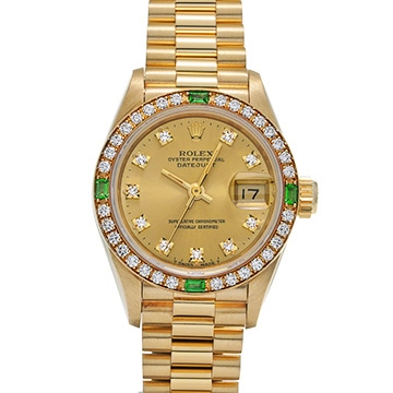 ロレックス デイトジャスト 69078G シャンパン/ダイヤモンド レディース 時計 【中古】【wristwatch】