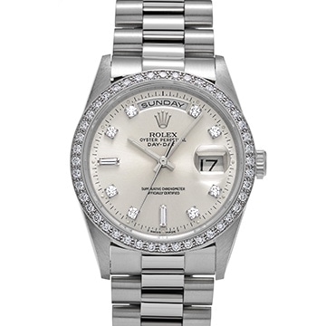 ロレックス デイデイト 18346A シルバー/ダイヤモンド メンズ 時計 【中古】【wristwatch】