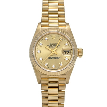 ロレックス デイトジャスト 69178G シャンパン/ダイヤモンド レディース 時計 【中古】【wristwatch】