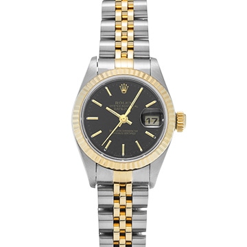 ロレックス デイトジャスト 79173 ブラック レディース 時計 【中古】【wristwatch】