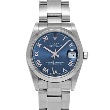 ロレックス デイトジャスト 68240 ブルー ユニセックス 時計 【中古】【wristwatch】