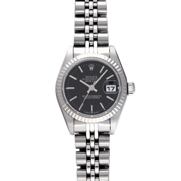 ロレックス デイトジャスト 69174 ブラック レディース 時計 【中古】【wristwatch】