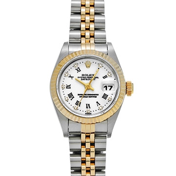 ロレックス デイトジャスト 69173G ホワイト/ダイヤモンド レディース 時計 【中古】【wristwatch】