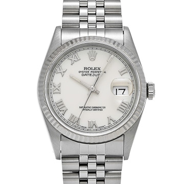 ロレックス デイトジャスト 16234 アイボリー メンズ 時計 【中古】【wristwatch】