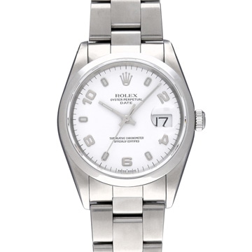 ロレックス オイスターパーペチュアル デイト 15200 ホワイト メンズ 時計 【中古】【wristwatch】