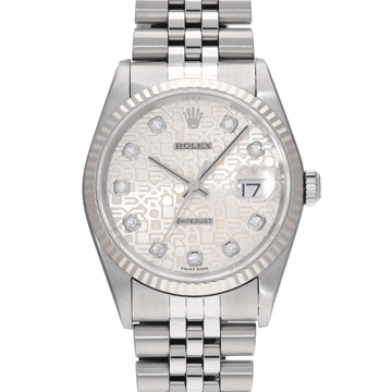 ロレックス デイトジャスト 16234G シルバーコンピュータ/ダイヤモンド メンズ 時計 【中古】【wristwatch】
