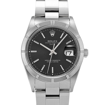 ロレックス オイスターパーペチュアル デイト 15210 ブラック メンズ 時計 【中古】【wristwatch】