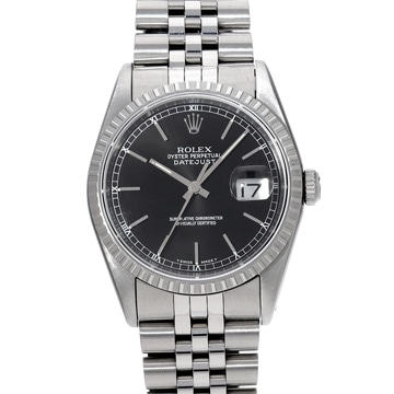 ロレックス デイトジャスト 16220 ブラック メンズ 時計 【中古】【wristwatch】