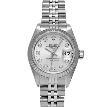 ロレックス デイトジャスト 69174G シルバー/ダイヤモンド レディース 時計 【中古】【wristwatch】