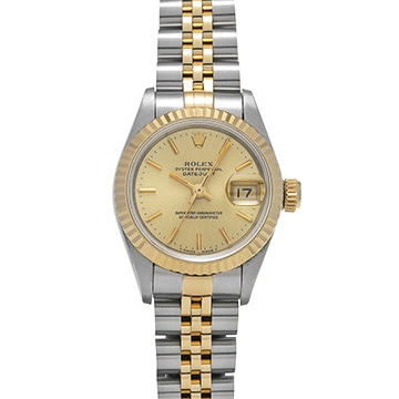 ロレックス デイトジャスト 69173 シャンパン レディース 時計 【中古】【wristwatch】