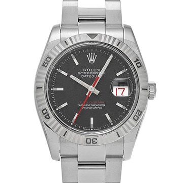 ロレックス デイトジャスト ターノグラフ 116264 ブラック メンズ 時計 【中古】【wristwatch】