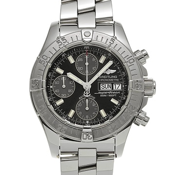 ブライトリング スーパーオーシャン クロノグラフ A111B77PRS ブラック/グレー メンズ 時計 【中古】【wristwatch】