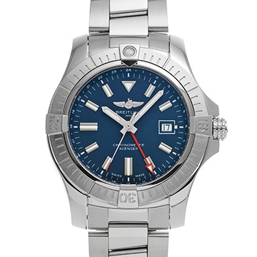 ブライトリング アベンジャー オートマチック GMT 45 A32395101C1A1 ブルー メンズ 時計 【中古】【wristwatch】