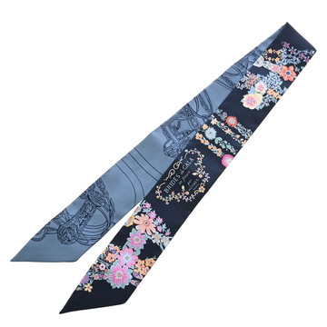 エルメス ツイリー BRIDES DE GALA EN FLEURS ブルー系/マルチカラー シルク100％ レディース 【新品】【other】