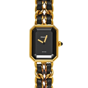 シャネル プルミエール M H0001 ブラック レディース 時計 【中古】【wristwatch】