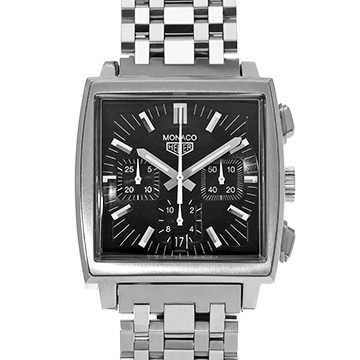タグ ホイヤー モナコ クロノグラフ CS2111.FC8119 ブラック メンズ 時計 【中古】【wristwatch】