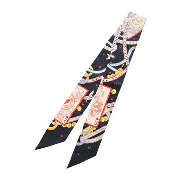 エルメス ツイリー DAME DE COEUR マルチカラー シルク100％ レディース 【未使用】【other】