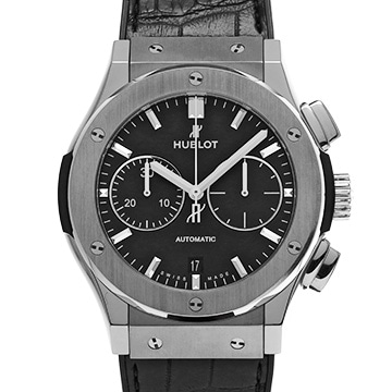 ウブロ クラシックフュージョン チタニウム クロノグラフ 521.NX.1171.LR マットブラック メンズ 時計 【中古】【wristwatch】