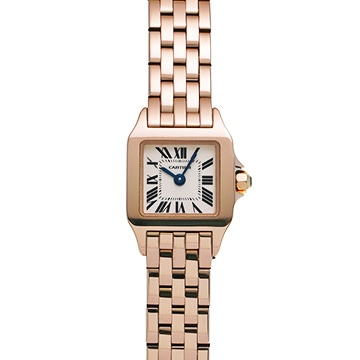 カルティエ ミニサントス ドゥモワゼル W25077X9 シルバー レディース 時計 【中古】【wristwatch】