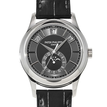 パテック フィリップ コンプリケーション アニュアルカレンダー ムーンフェイズ 5205G-010 グレー/ライトグレー メンズ 時計 【中古】【wristwatch】