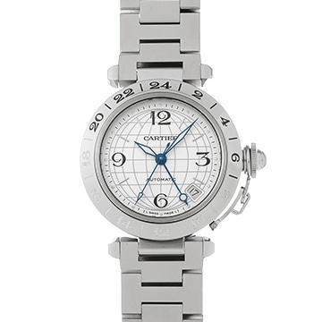 カルティエ パシャ C メリディアン GMT W31078M7 シルバー ユニセックス 時計 【中古】【wristwatch】