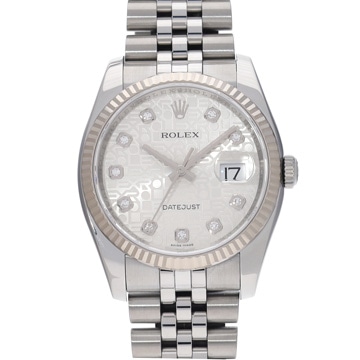 ロレックス デイトジャスト 116234G シルバーコンピュータ/ダイヤモンド メンズ 時計 【中古】【wristwatch】