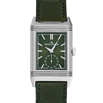 ジャガー ルクルト レベルソ トリビュート デュオ スモールセコンド Q397843J グリーン メンズ 時計 【中古】【wristwatch】