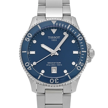 ティソ シースター1000 クォーツ T120.410.11.041.00 ブルー メンズ 時計 【中古】【wristwatch】