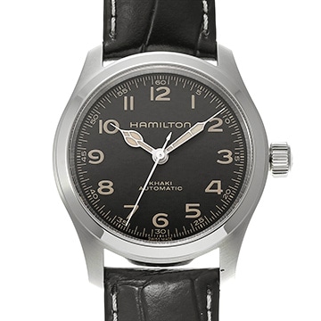 ハミルトン カーキ フィールド H704050 ブラック メンズ 時計 【中古】【wristwatch】