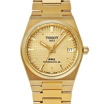 ティソ ピーアールエックス パワーマティック80 35mm T137207A シャンパン メンズ 時計 【中古】【wristwatch】