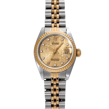 ロレックス デイトジャスト 69173G シャンパンコンピュータ/ダイヤモンド レディース 時計 【中古】【wristwatch】
