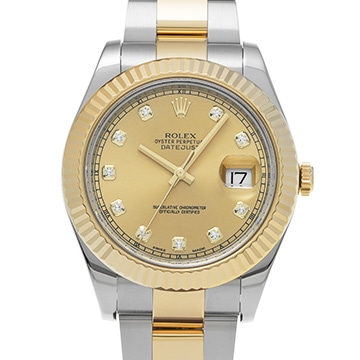 ロレックス デイトジャストII 116333G シャンパン/ダイヤモンド メンズ 時計 【中古】【wristwatch】