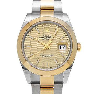 ロレックス デイトジャスト 41 126303 シャンパン フルーテッドモチーフ メンズ 時計 【中古】【wristwatch】