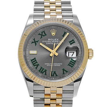 ロレックス デイトジャスト 36 126233 スレート メンズ 時計 【中古】【wristwatch】