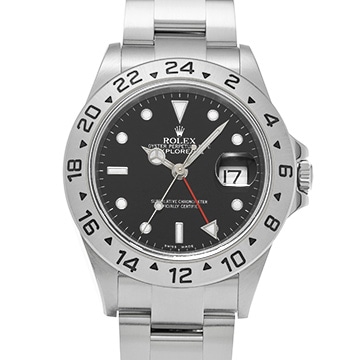 ロレックス エクスプローラーII 16570 ブラック メンズ 時計 【中古】【wristwatch】