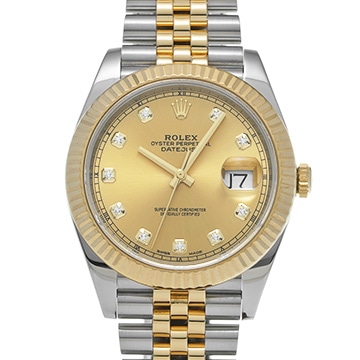 ロレックス デイトジャスト 41 126333G シャンパン/ダイヤモンド メンズ 時計 【中古】【wristwatch】