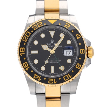 ロレックス GMTマスターII 116713LN ブラック メンズ 時計 【中古】【wristwatch】