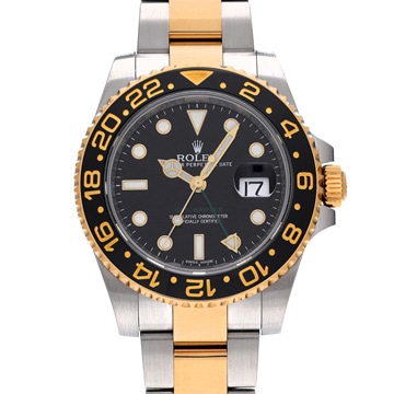 ロレックス GMTマスターII 116713LN ブラック メンズ 時計 【中古】【wristwatch】