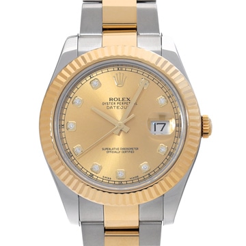 ロレックス デイトジャストII 116333G シャンパン/ダイヤモンド メンズ 時計 【中古】【wristwatch】