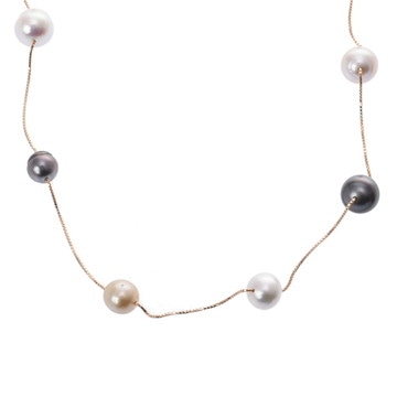 タサキ ステーション パール ネックレス ゴールド K18イエローゴールド YG レディース ジュエリー 【中古】【jewelry】