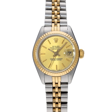 ロレックス デイトジャスト 69173 シャンパン レディース 時計 【中古】【wristwatch】