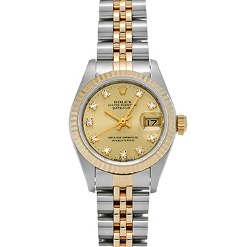 ロレックス デイトジャスト 69173G シャンパン/ダイヤモンド レディース 時計 【中古】【wristwatch】