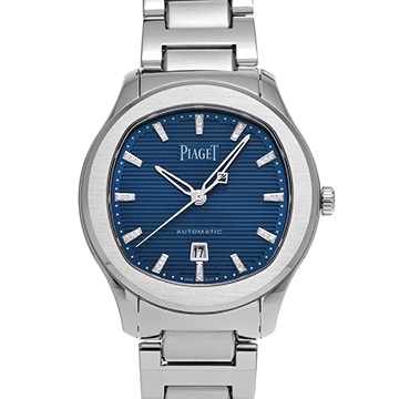 ピアジェ ポロ デイト G0A46018 ブルー/ダイヤモンド メンズ 時計 【中古】【wristwatch】