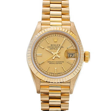 ロレックス デイトジャスト 69178 シャンパン レディース 時計 【中古】【wristwatch】