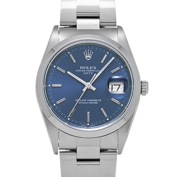 ロレックス オイスターパーペチュアル デイト 15200 ブルー メンズ 時計 【中古】【wristwatch】