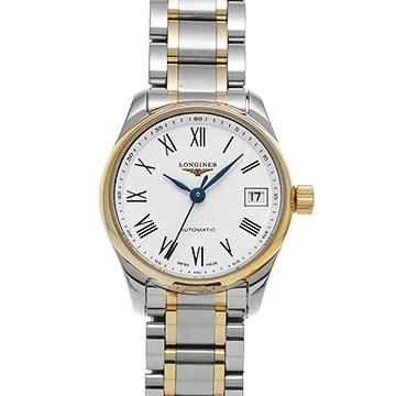 ロンジン マスターコレクション L2.128.5.11.7 ホワイト レディース 時計 【中古】【wristwatch】