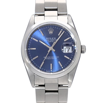 ロレックス オイスターパーペチュアル デイト 15200 ブルー メンズ 時計 【中古】【wristwatch】